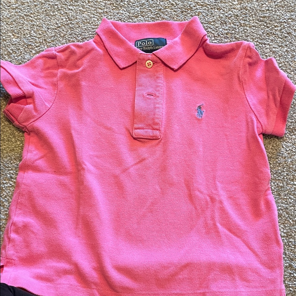 Polo by Ralph Lauren boys Pink Short Sleeve Polo sz 2/2t